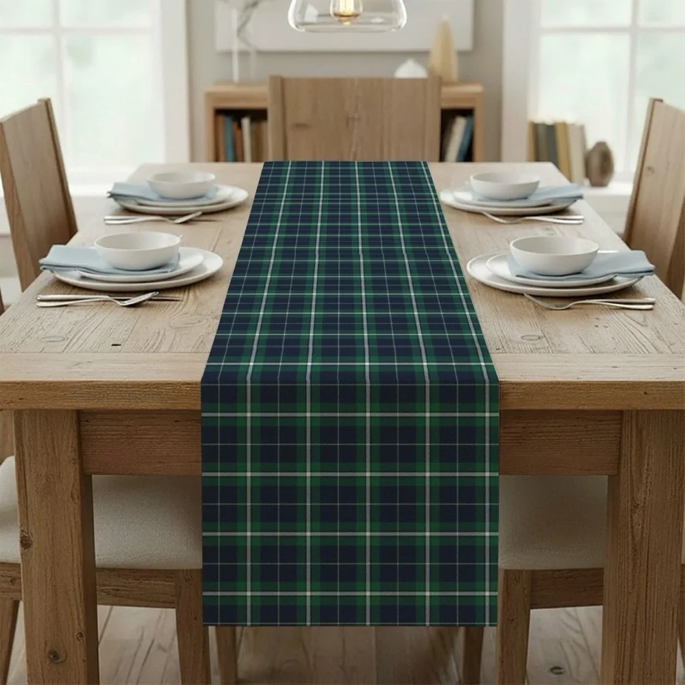 Tartan Green Plaid Table Runner Lot of 3